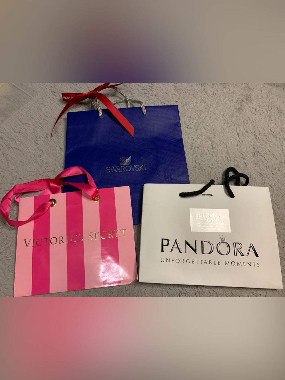 Paper bag bundle - swarovski, pandora and VS